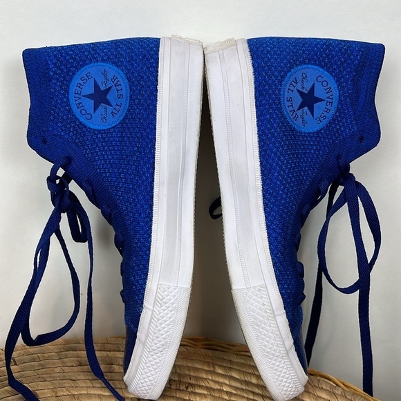 Converse Flyknit High Top Chuck Taylor All Stars Blue 8 - Picture 6 of 10